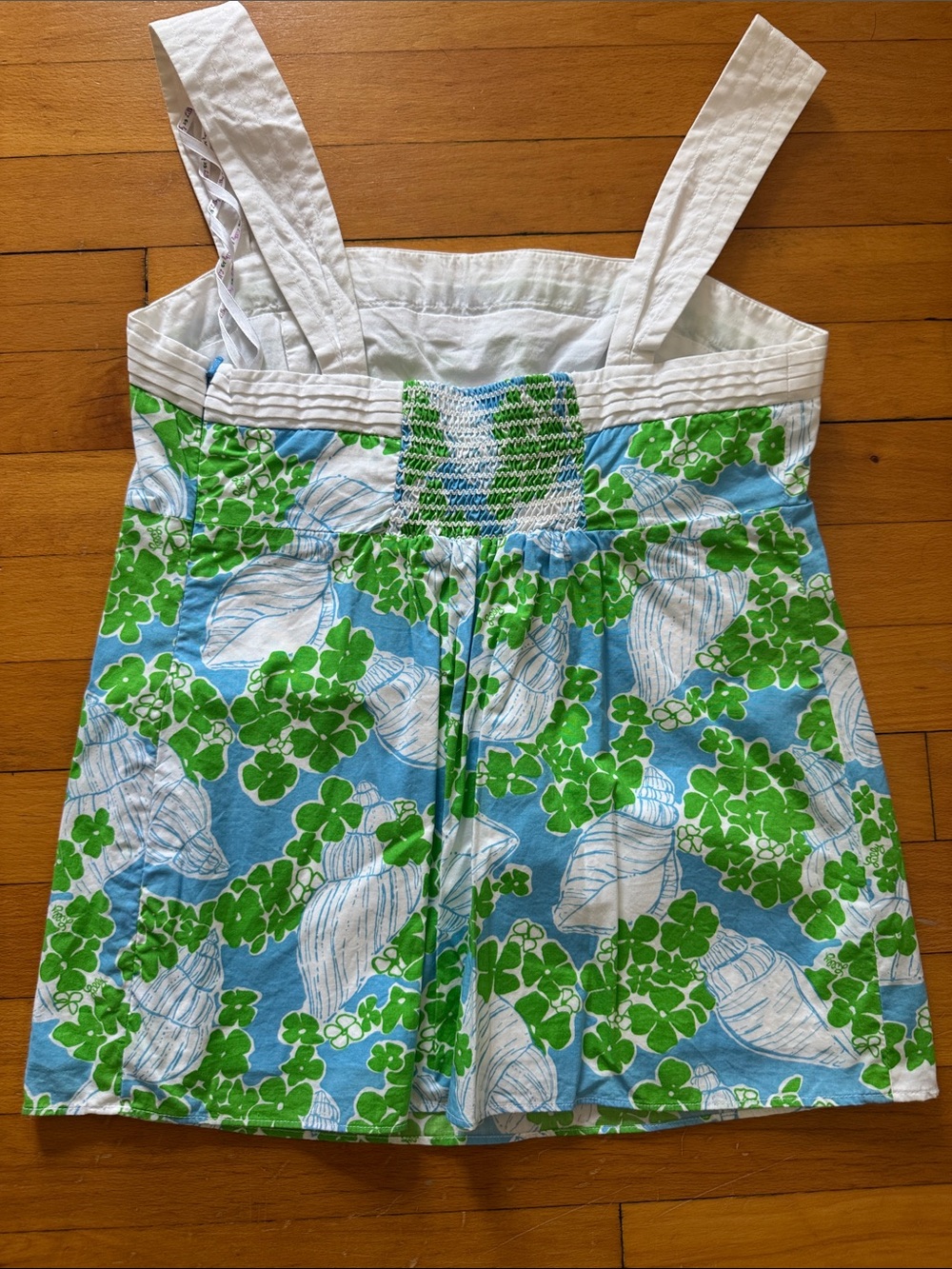 Lilly Pulitzer Blue, Green & White Shell-Print Sundress Top - Picture 2 of 4